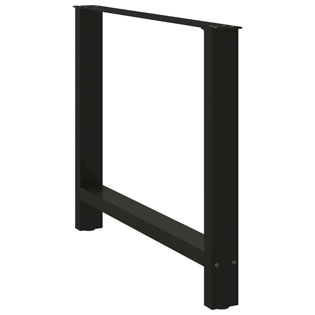Pieds de table à manger Noir 2 pièces 100x(72-73) cm Acier - XIOS