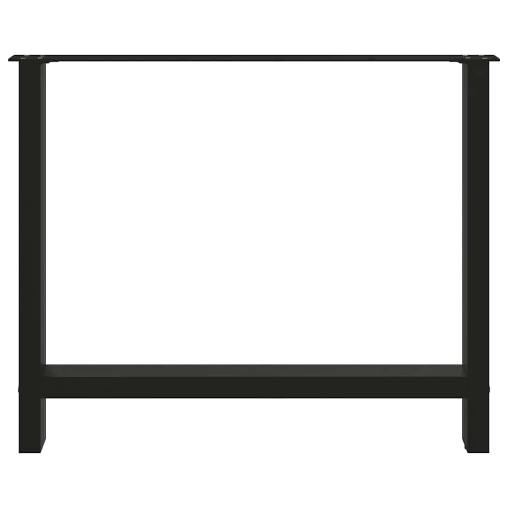 Pieds de table à manger Noir 2 pièces 100x(72-73) cm Acier - XIOS
