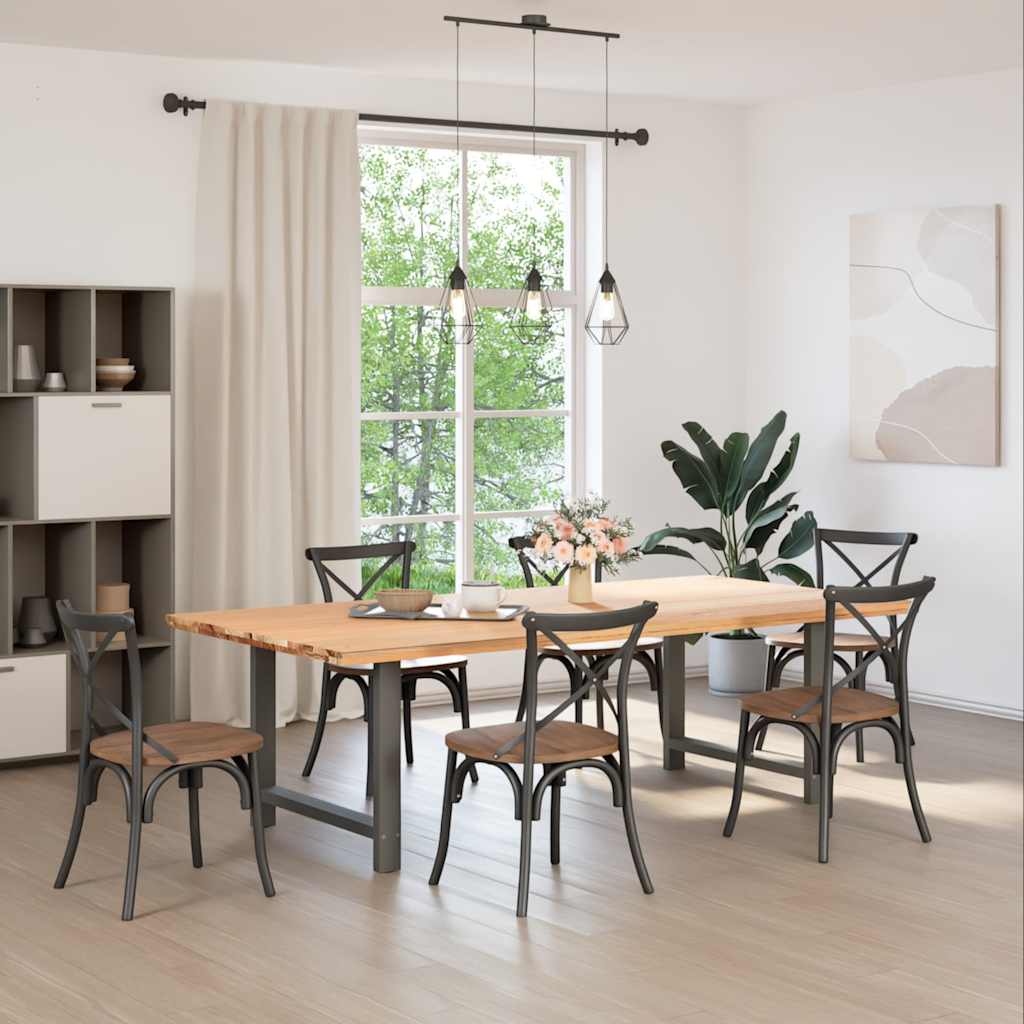 Pieds de table à manger Anthracite 2 pièces 100 x (72-73) cm Acier - XIOS