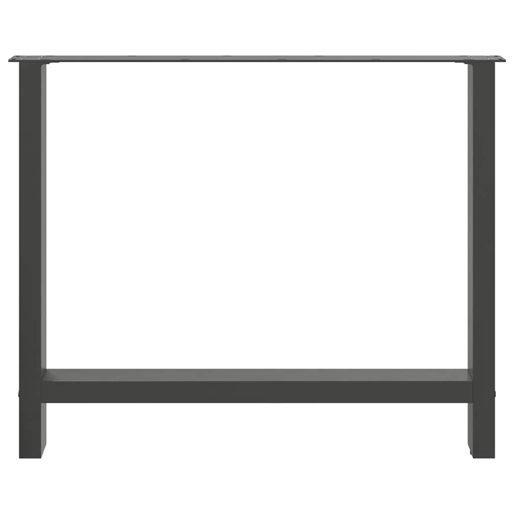 Pieds de table à manger Anthracite 2 pièces 100 x (72-73) cm Acier - XIOS
