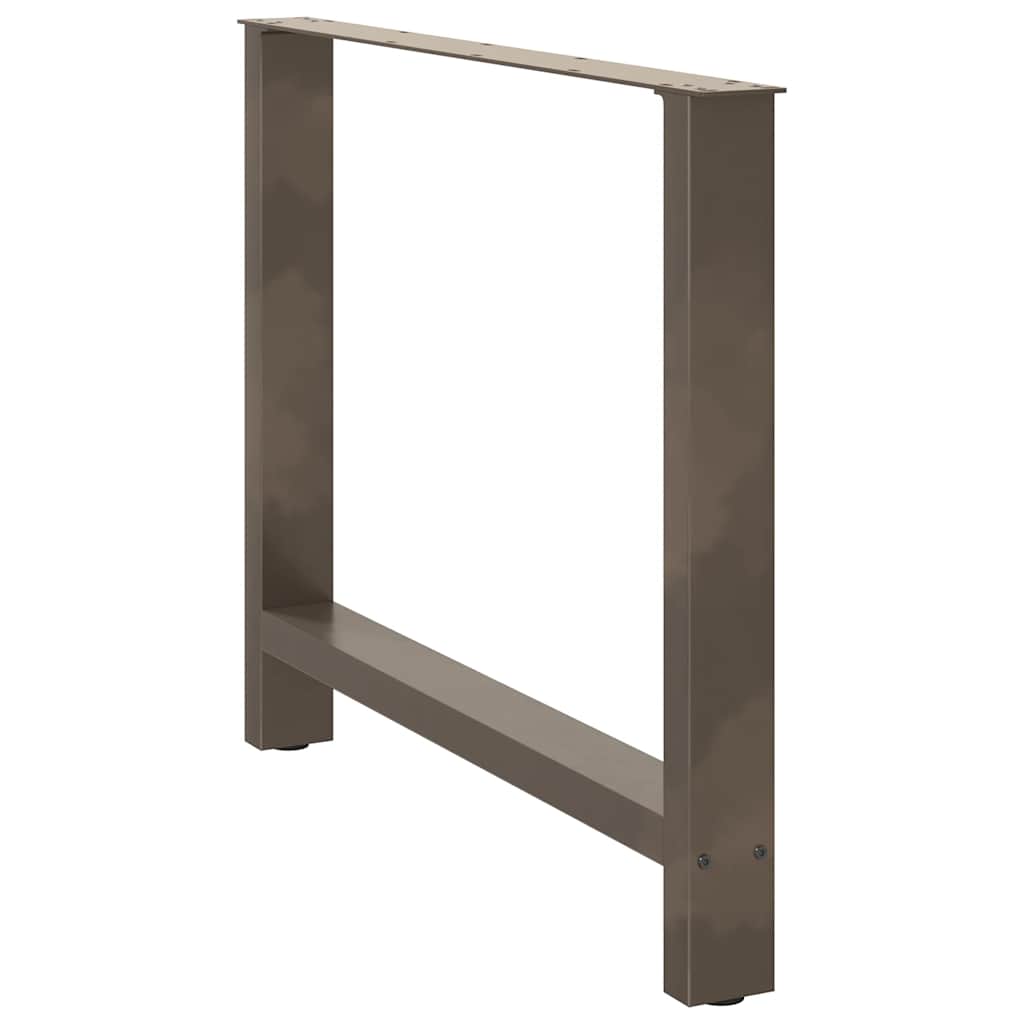 Pieds de table à manger en acier naturel 2 pièces 100 x (72-73) cm Acier - XIOS