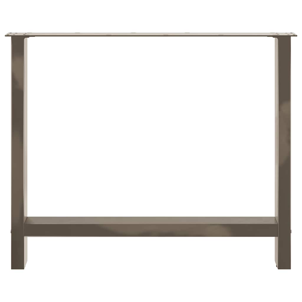 Pieds de table à manger en acier naturel 2 pièces 100 x (72-73) cm Acier - XIOS