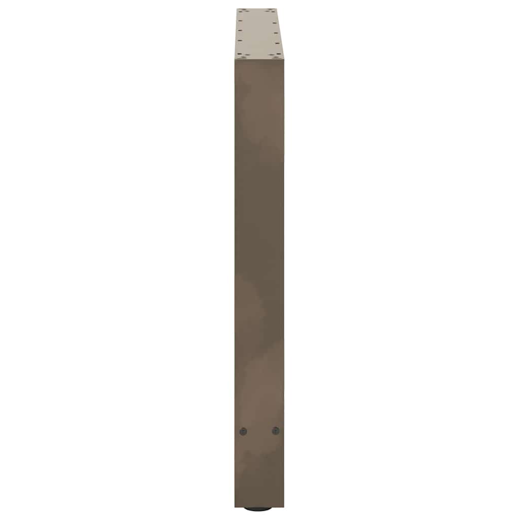 Pieds de table à manger en acier naturel 2 pièces 100 x (72-73) cm Acier - XIOS