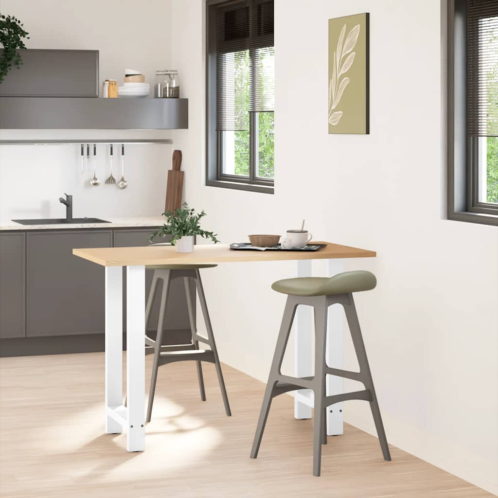 Pieds de table de bar Blanc 2 pièces 40 x (90-91) cm Acier - XIOS