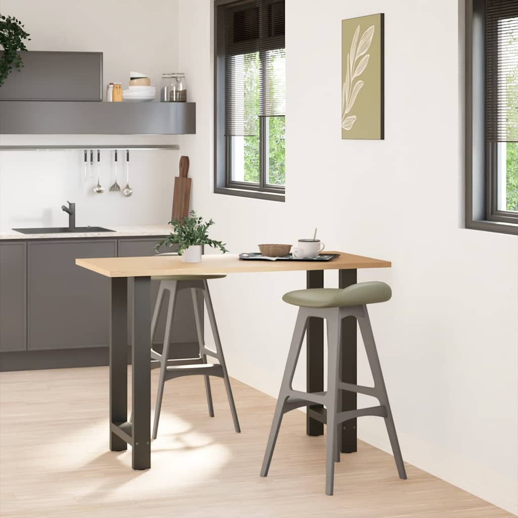 Pieds de table de bar Anthracite 2 pièces 40 x (90-91) cm Acier - XIOS