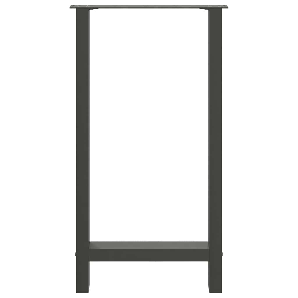 Pieds de table de bar Anthracite 2 pièces 50 x (90-91) cm Acier - XIOS