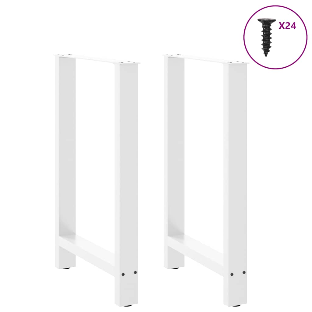Pieds de table de bar Blanc 2 pièces 60 x (90-91) cm Acier - XIOS