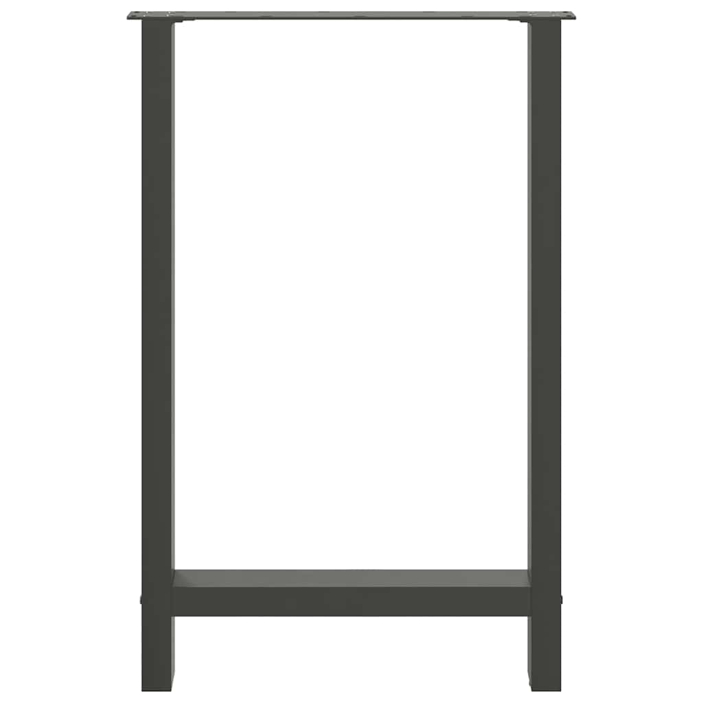 Pieds de table de bar Anthracite 2 pièces 60 x (90-91) cm Acier - XIOS