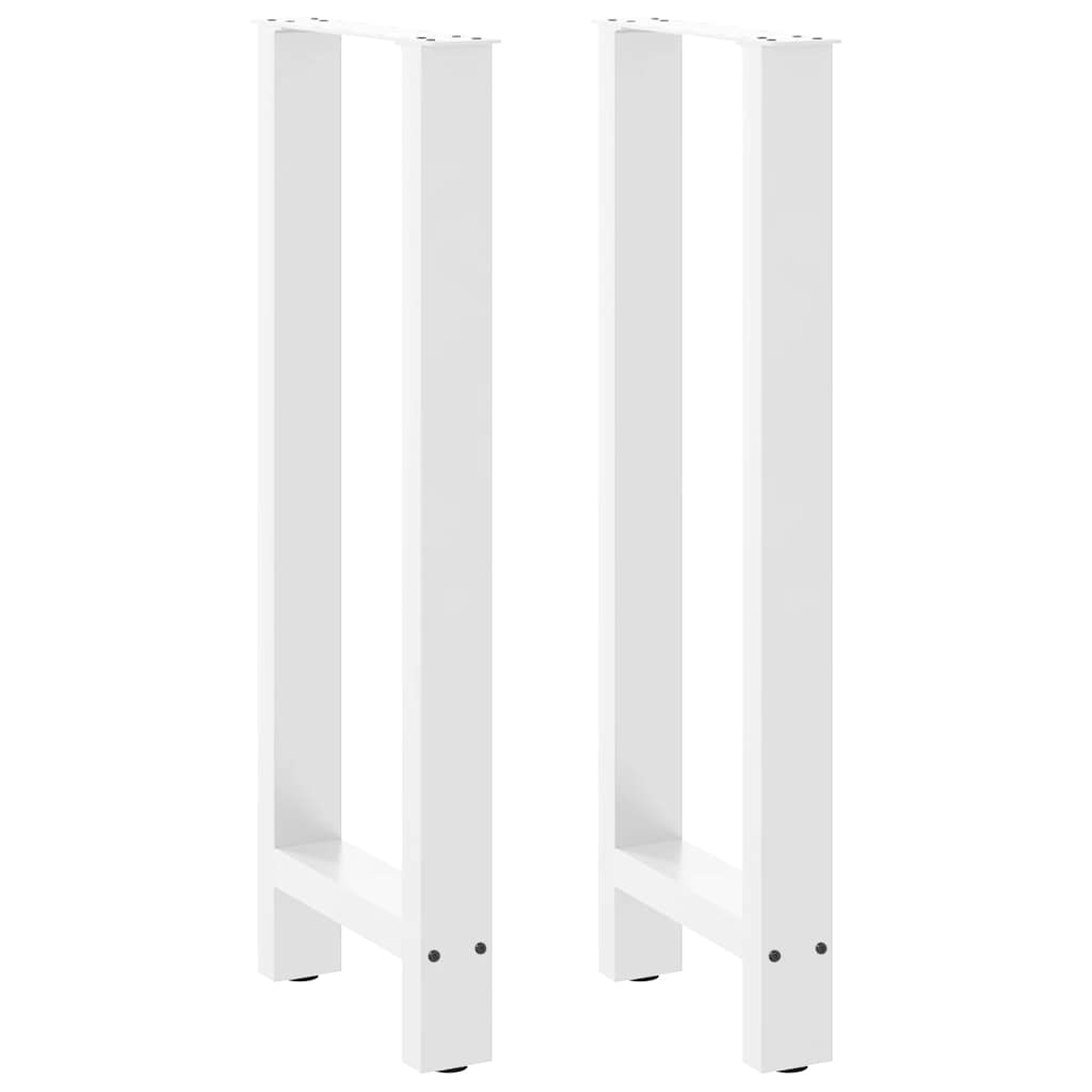 Pieds de table de bar Blanc 2 pièces 40 x (100-101) cm Acier - XIOS