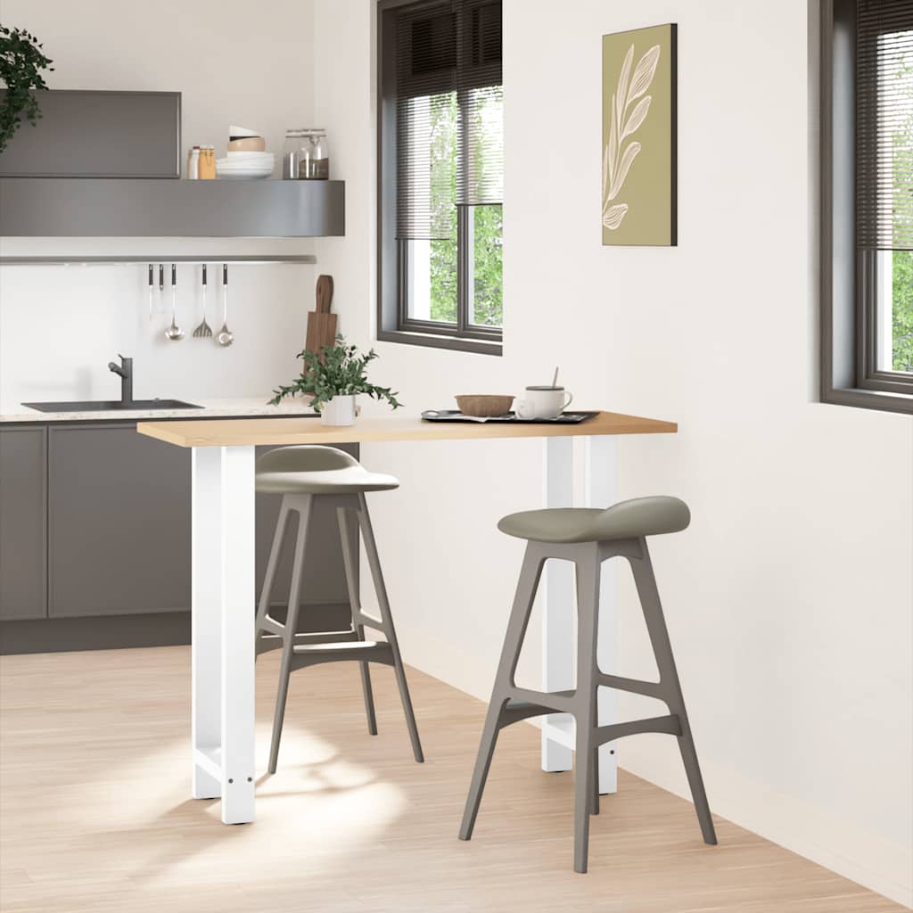 Pieds de table de bar Blanc 2 pièces 40 x (100-101) cm Acier - XIOS