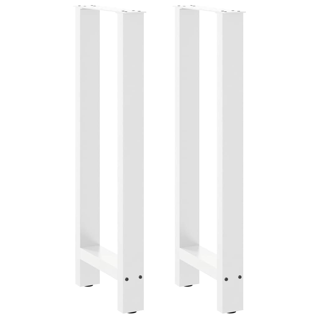 Pieds de table de bar Blanc 2 pièces 50 x (100-101) cm Acier - XIOS