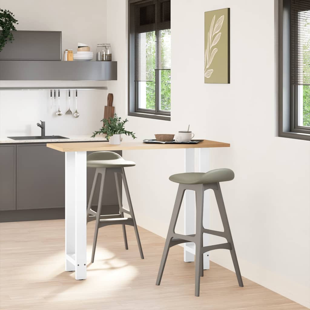 Pieds de table de bar Blanc 2 pièces 50 x (100-101) cm Acier - XIOS