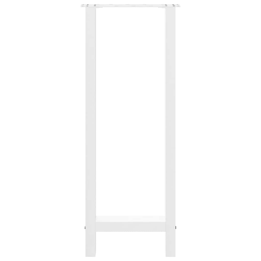 Pieds de table de bar Blanc 2 pièces 50 x (100-101) cm Acier - XIOS