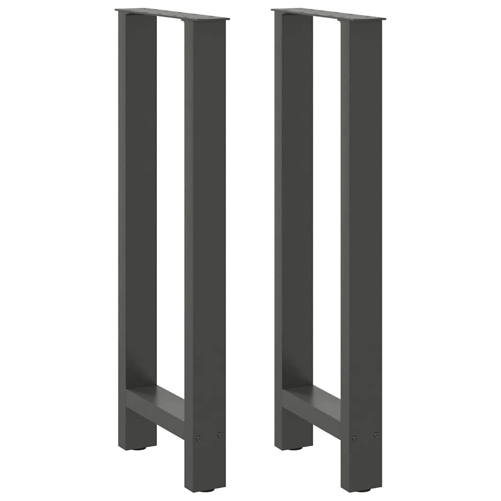 Pieds de table de bar Anthracite 2 pièces 50 x (100-101) cm Acier - XIOS