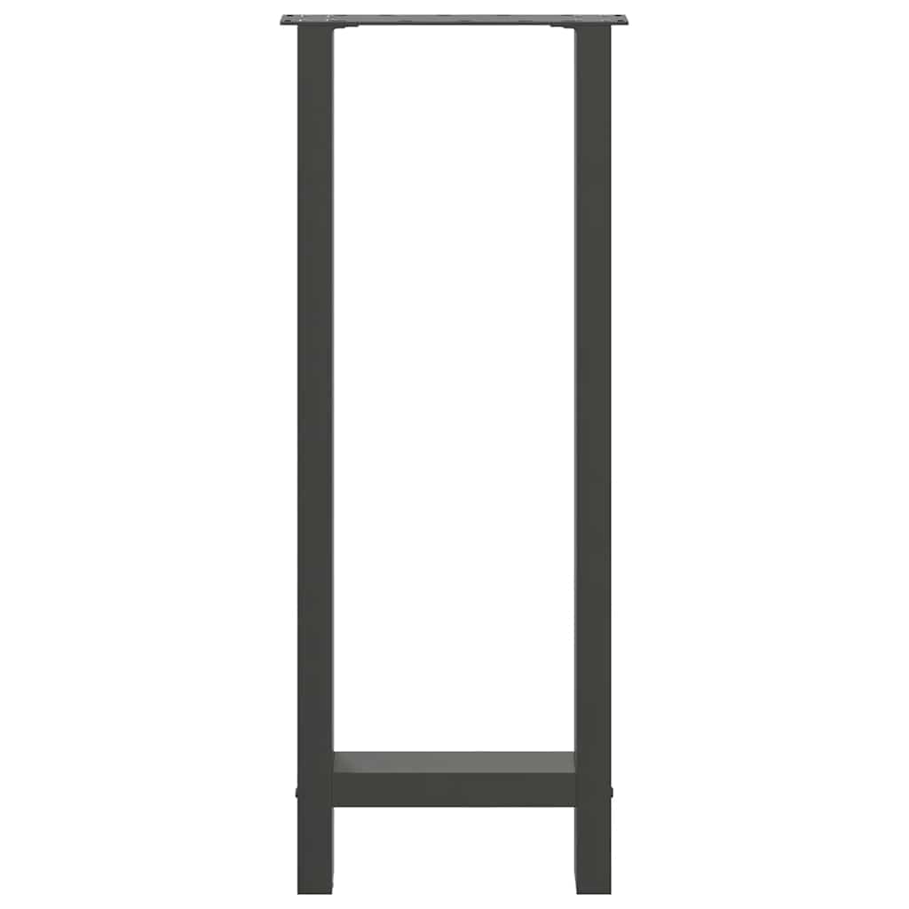 Pieds de table de bar Anthracite 2 pièces 50 x (100-101) cm Acier - XIOS