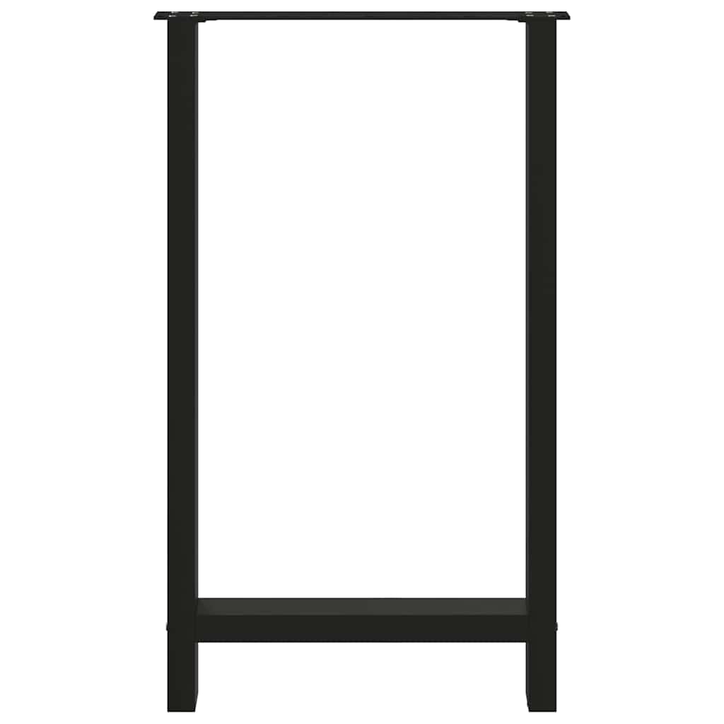 Pieds de table de bar Noir 2 pièces 60 x (100-101) cm Acier - XIOS