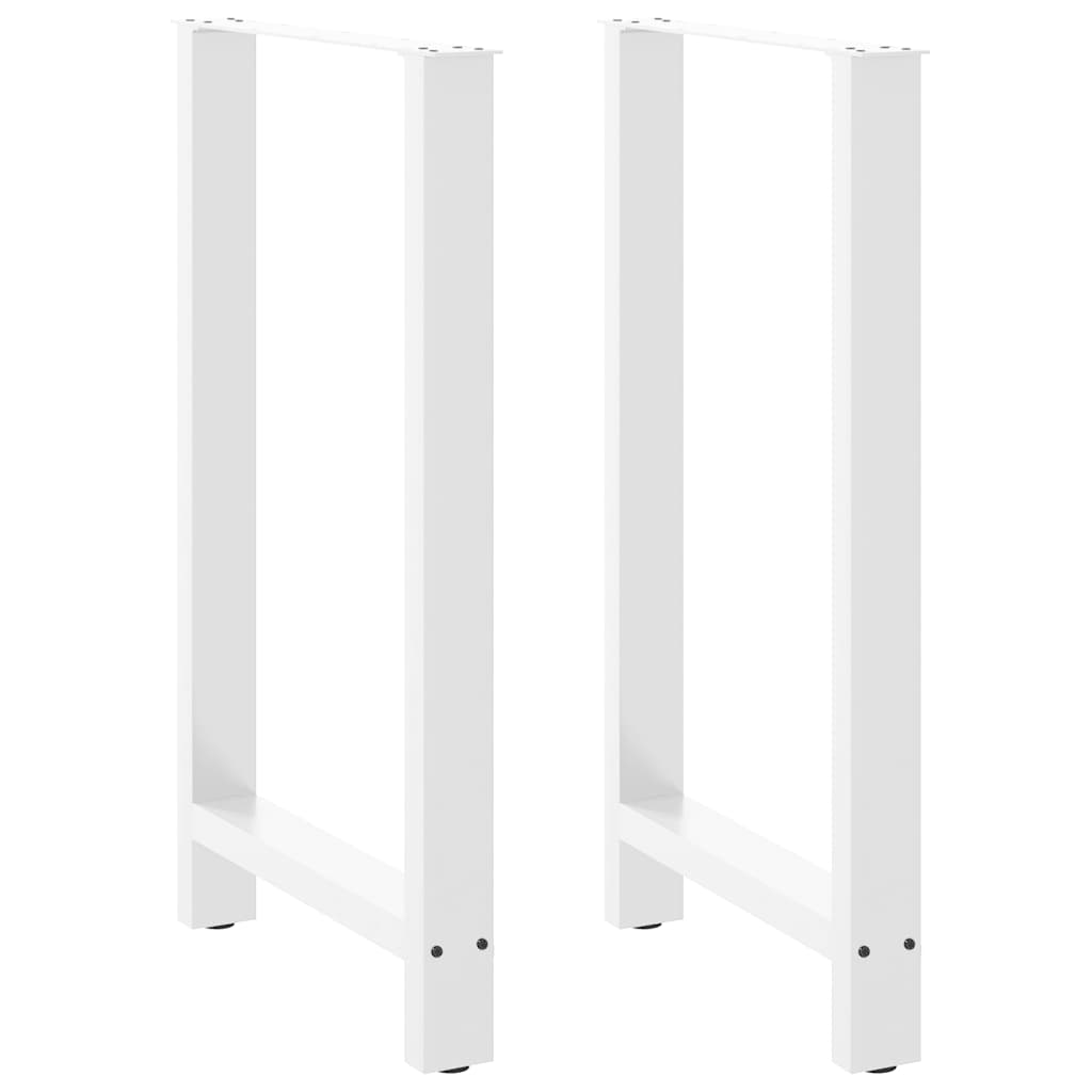 Pieds de table de bar Blanc 2 pièces 60 x (100-101) cm Acier - XIOS