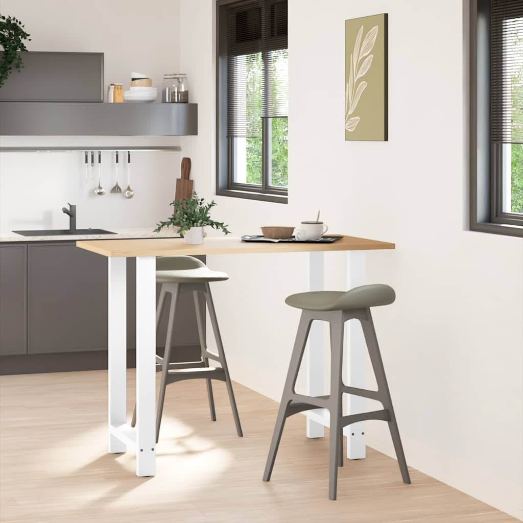 Pieds de table de bar Blanc 2 pièces 60 x (100-101) cm Acier - XIOS