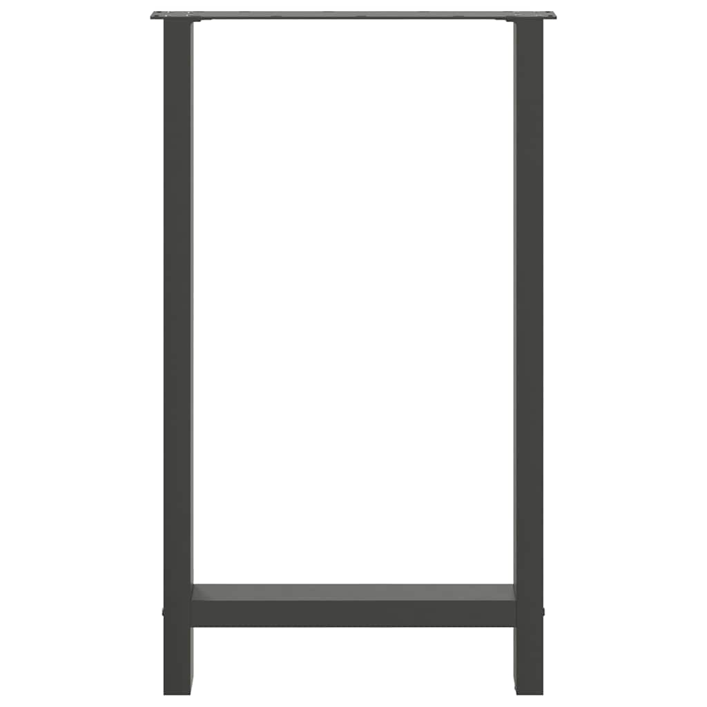 Pieds de table de bar Anthracite 2 pièces 60 x (100-101) cm Acier - XIOS