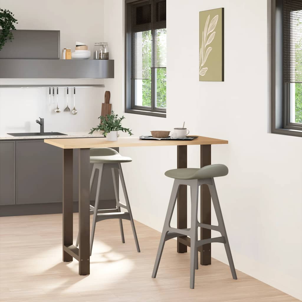 Pieds de table de bar en acier naturel, 2 pièces, 60 x (100-101) cm - XIOS