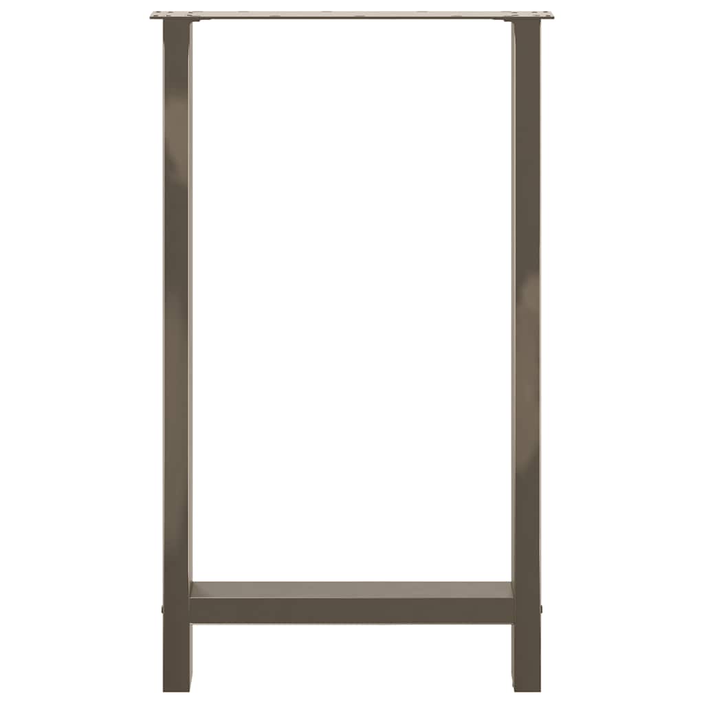 Pieds de table de bar en acier naturel, 2 pièces, 60 x (100-101) cm - XIOS
