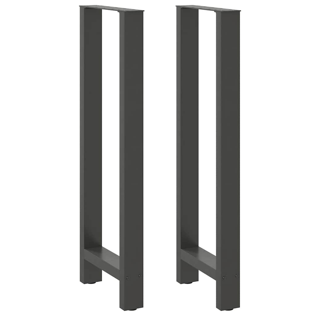 Pieds de table de bar Anthracite 2 pièces 40 x (110-111) cm Acier - XIOS
