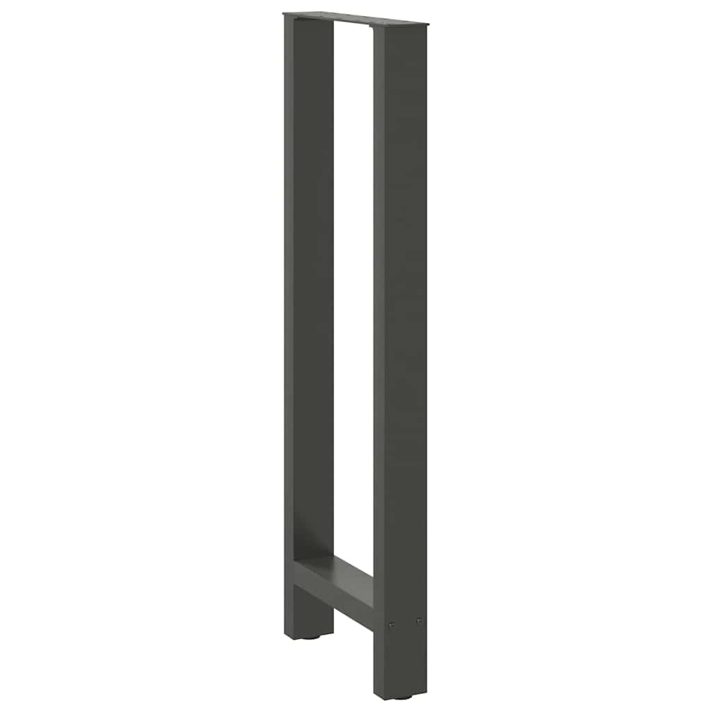 Pieds de table de bar Anthracite 2 pièces 40 x (110-111) cm Acier - XIOS