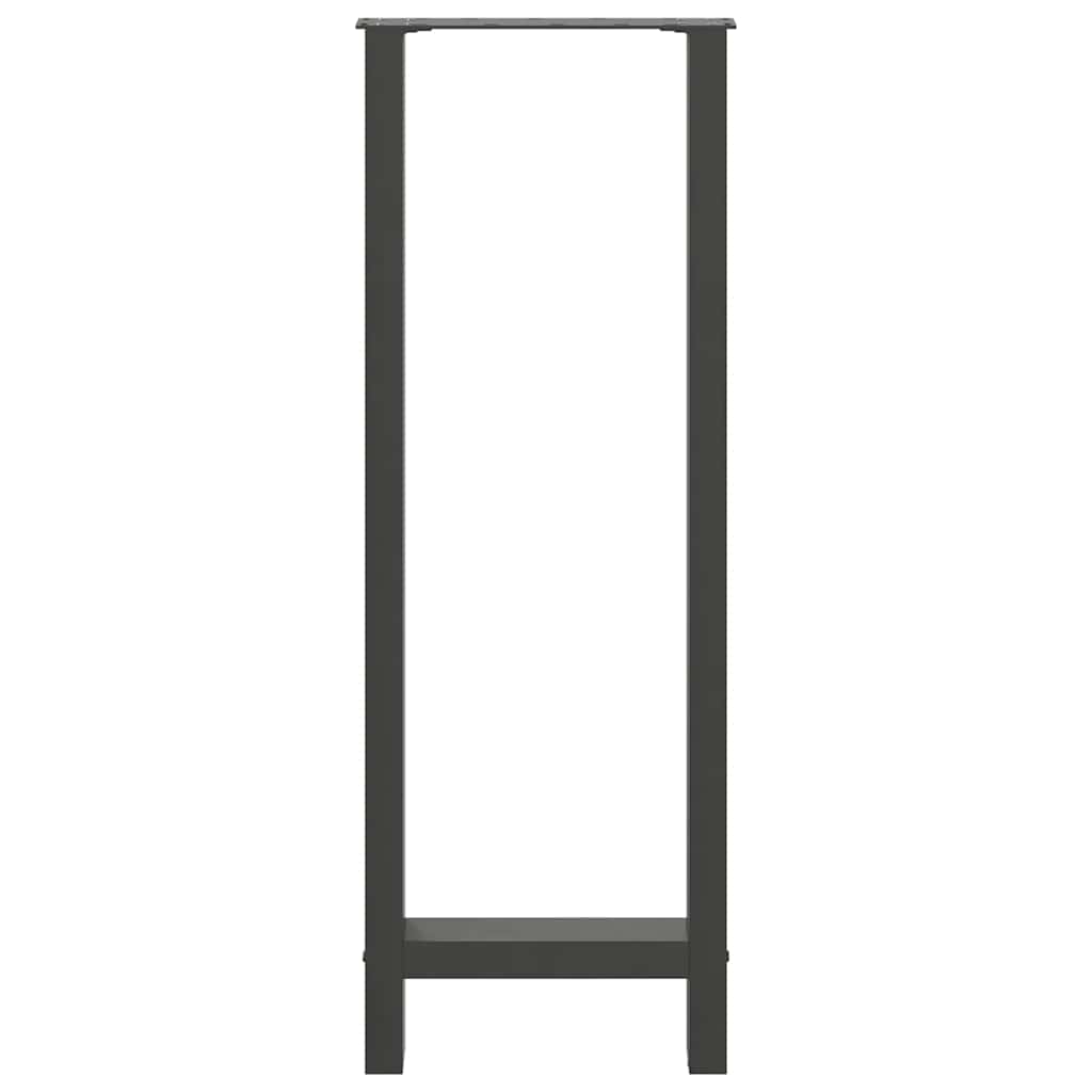 Pieds de table de bar Anthracite 2 pièces 40 x (110-111) cm Acier - XIOS