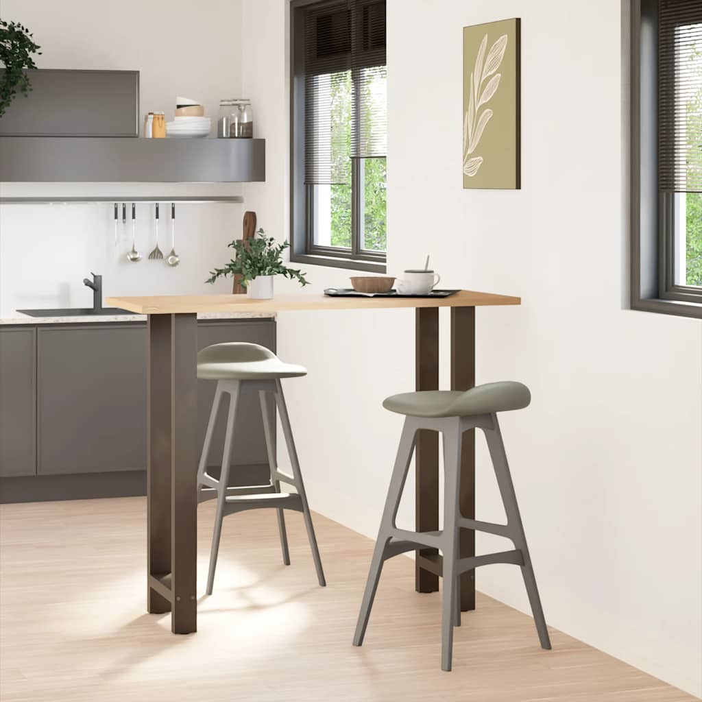 Pieds de table de bar en acier naturel 2 pièces 40 x (110-111) cm Acier - XIOS