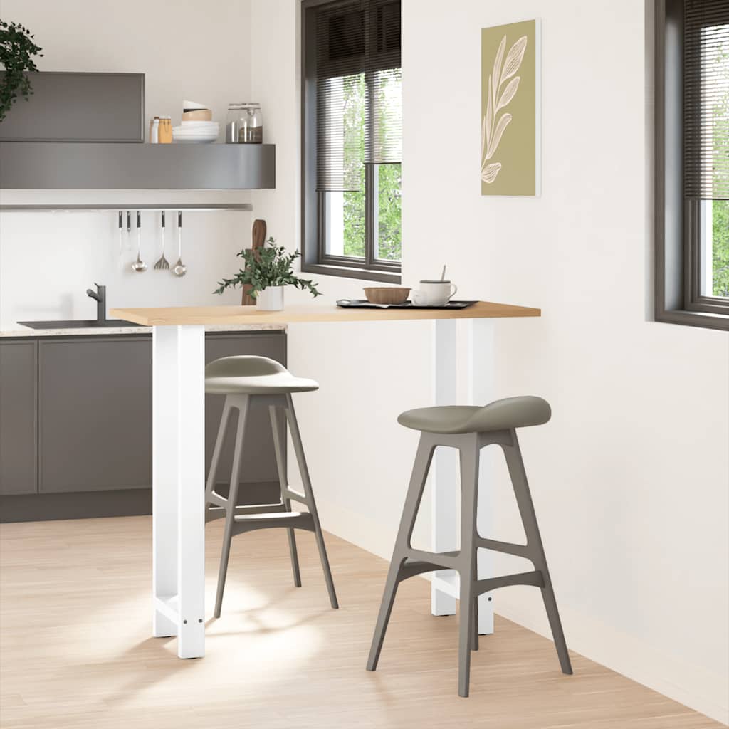 Pieds de table de bar Blanc 2 pièces 50 x (110-111) cm Acier - XIOS