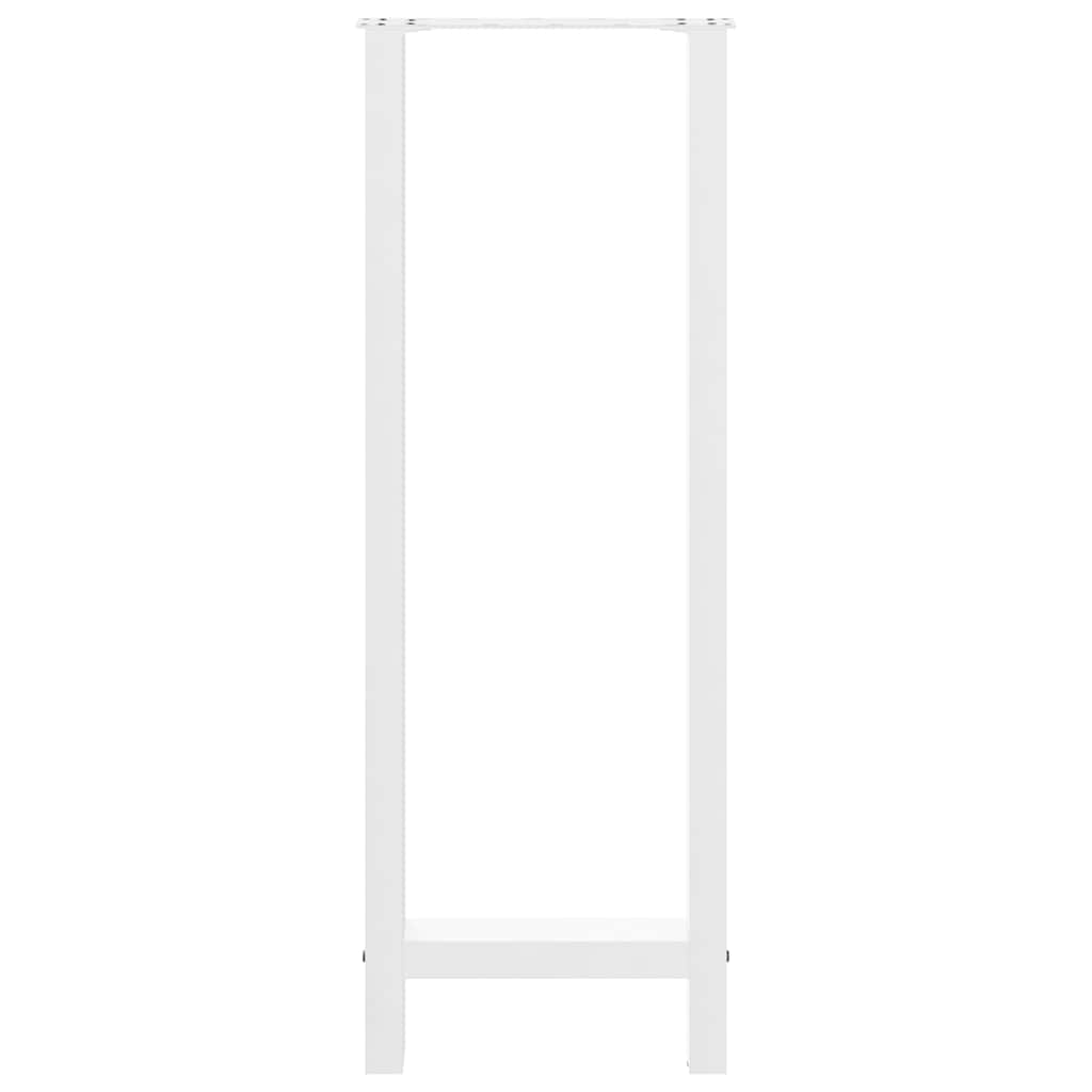 Pieds de table de bar Blanc 2 pièces 50 x (110-111) cm Acier - XIOS