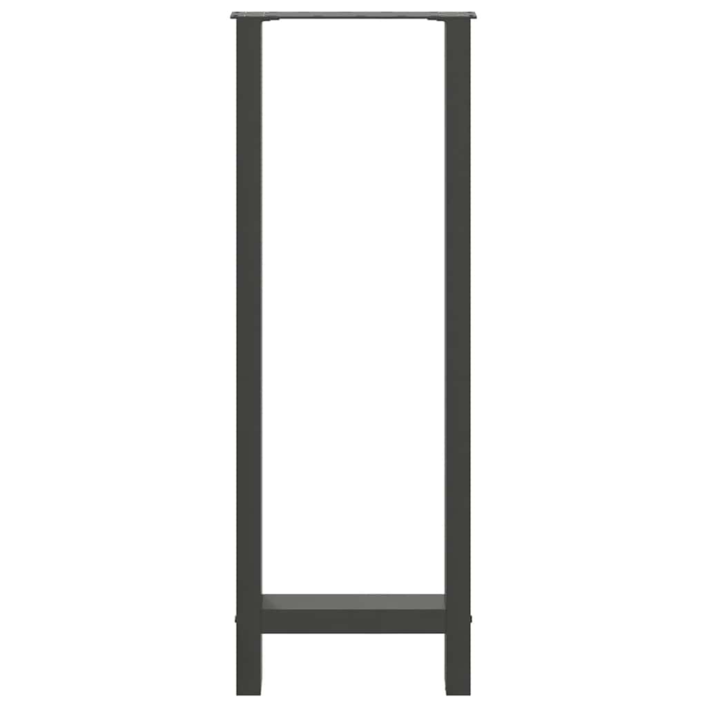 Pieds de table de bar Anthracite 2 pièces 50 x (110-111) cm Acier - XIOS