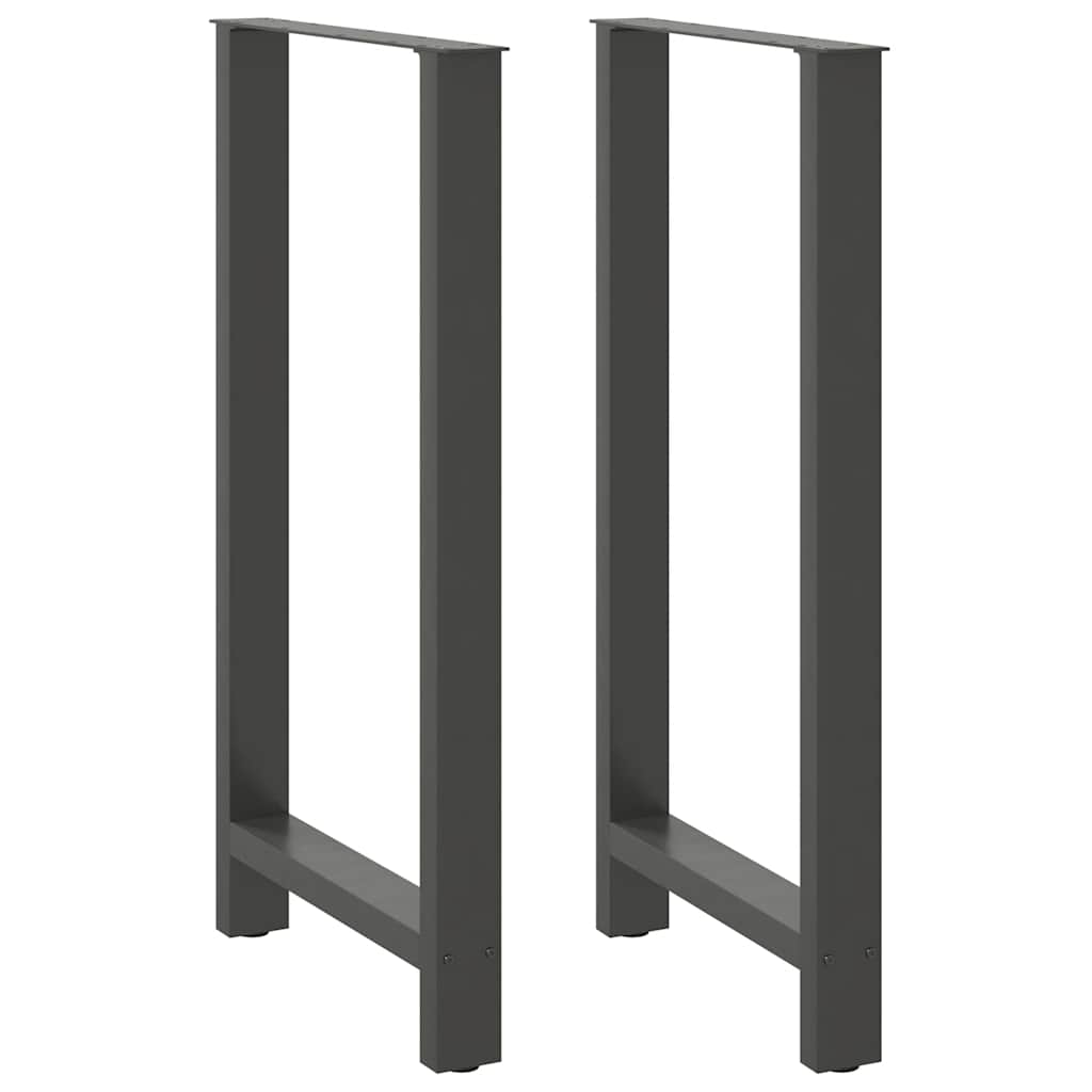 Pieds de table de bar Anthracite 2 pièces 60 x (110-111) cm Acier - XIOS