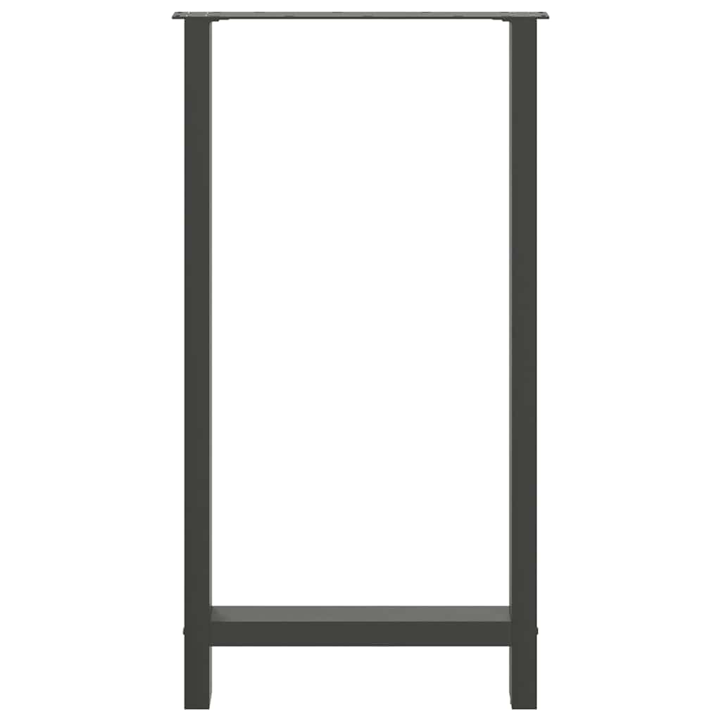 Pieds de table de bar Anthracite 2 pièces 60 x (110-111) cm Acier - XIOS