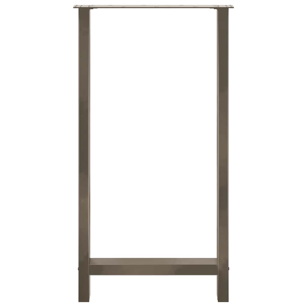 Pieds de table de bar en acier naturel, 2 pièces, 60 x (110-111) cm - XIOS