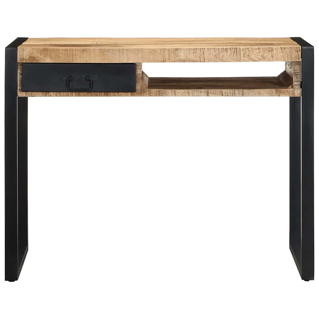 Bureau 100x50x75 cm bois de manguier brut massif - XIOS