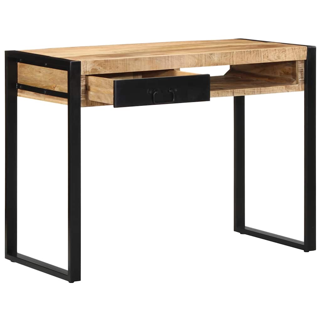 Bureau 100x50x75 cm bois de manguier brut massif - XIOS