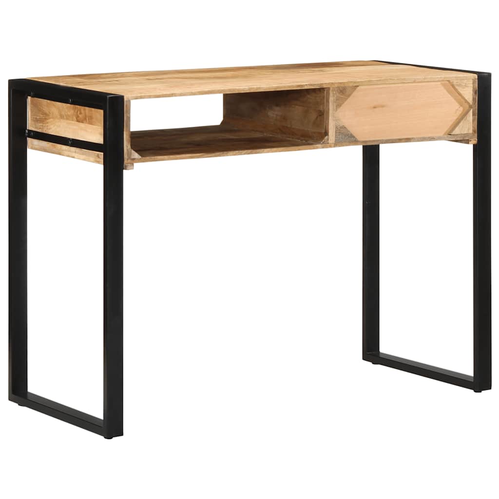 Bureau 100x50x75 cm bois de manguier brut massif - XIOS