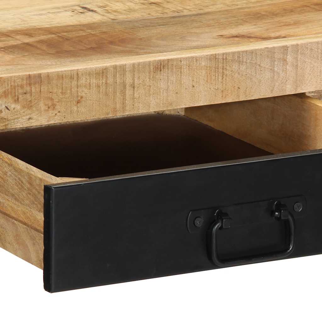 Bureau 100x50x75 cm bois de manguier brut massif - XIOS