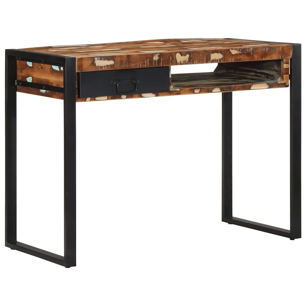 Bureau multicolore 100x50x75 cm bois massif de récupération Bureaux vidaXL