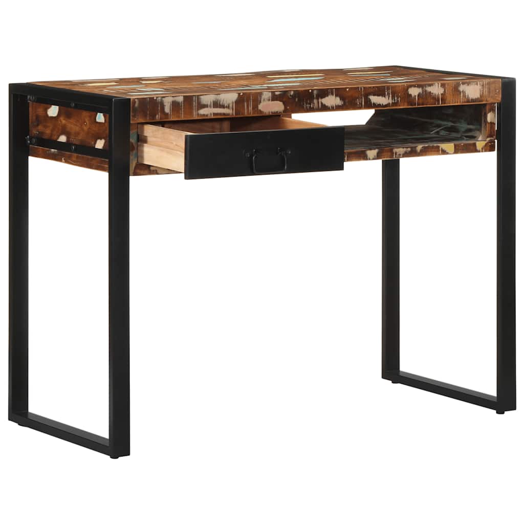 Bureau multicolore 100x50x75 cm bois massif de récupération Bureaux vidaXL