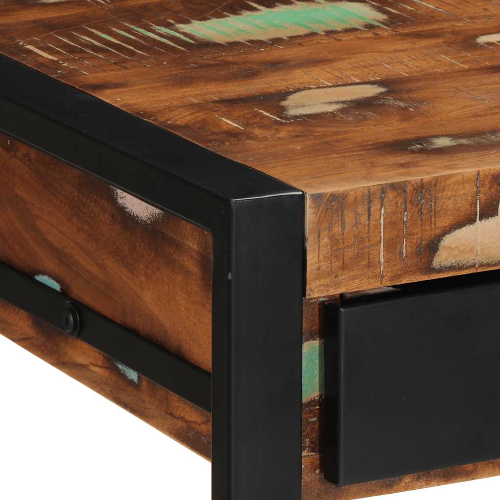 Bureau multicolore 100x50x75 cm bois massif de récupération Bureaux vidaXL