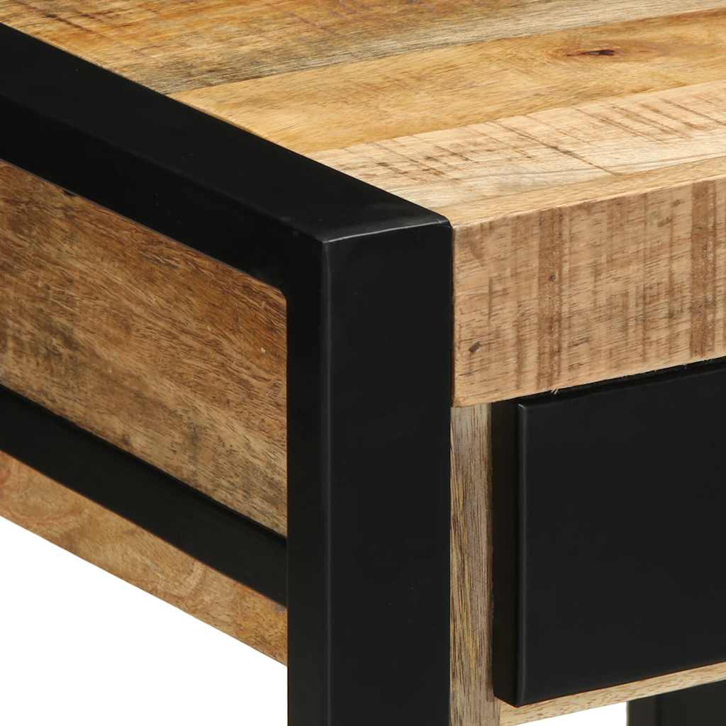 Table d'appoint 40x40x50 cm bois massif de manguier brut - XIOS
