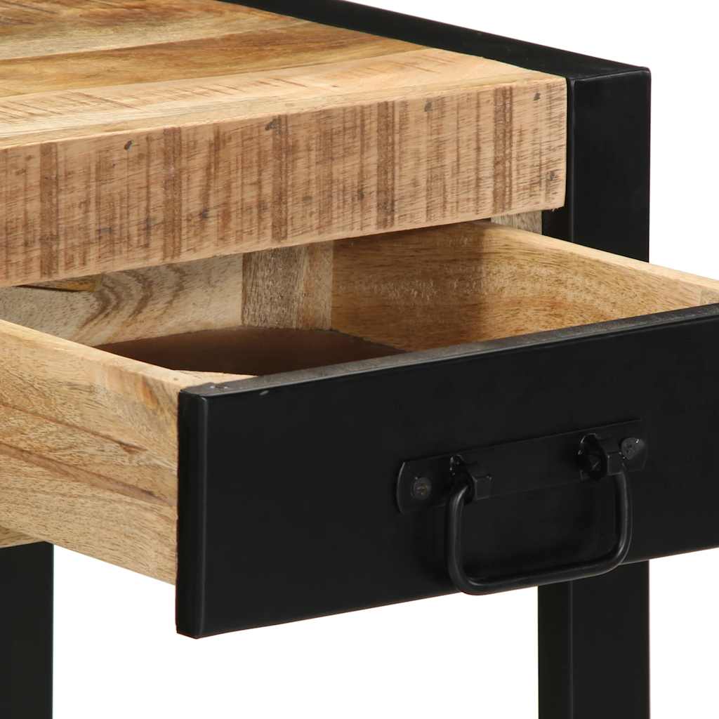 Table d'appoint 40x40x50 cm bois massif de manguier brut - XIOS
