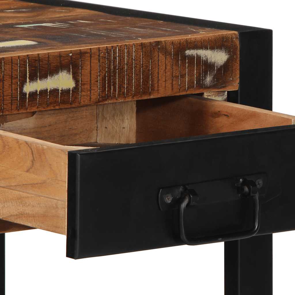Table d'appoint multicolore 40x40x50cm bois récupération massif - XIOS