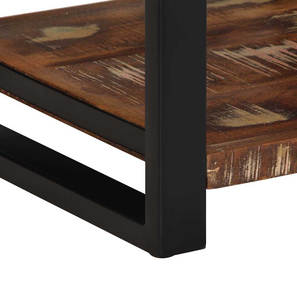 Table d'appoint multicolore 40x40x50cm bois récupération massif - XIOS