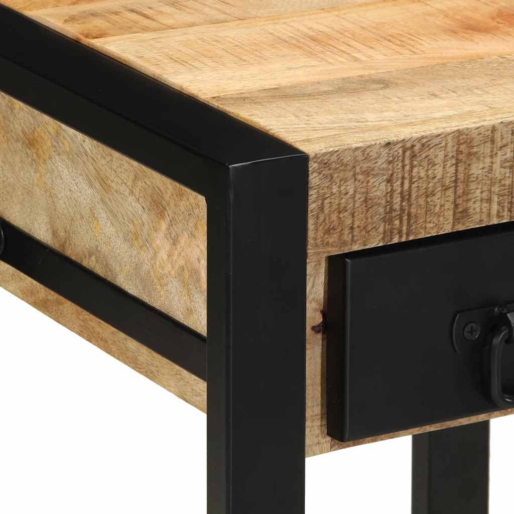 Table d'appoint 35x35x50 cm bois massif de manguier brut - XIOS