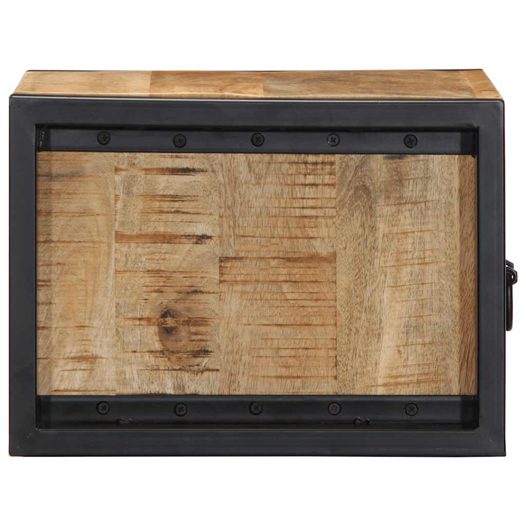 Table de chevet 40x35x25 cm bois massif de manguier brut - XIOS
