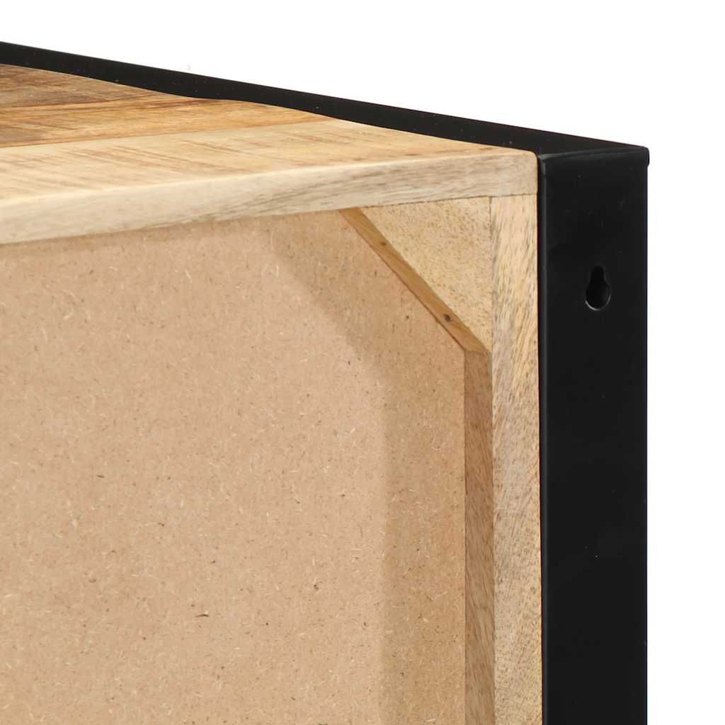 Table de chevet 40x35x25 cm bois massif de manguier brut - XIOS