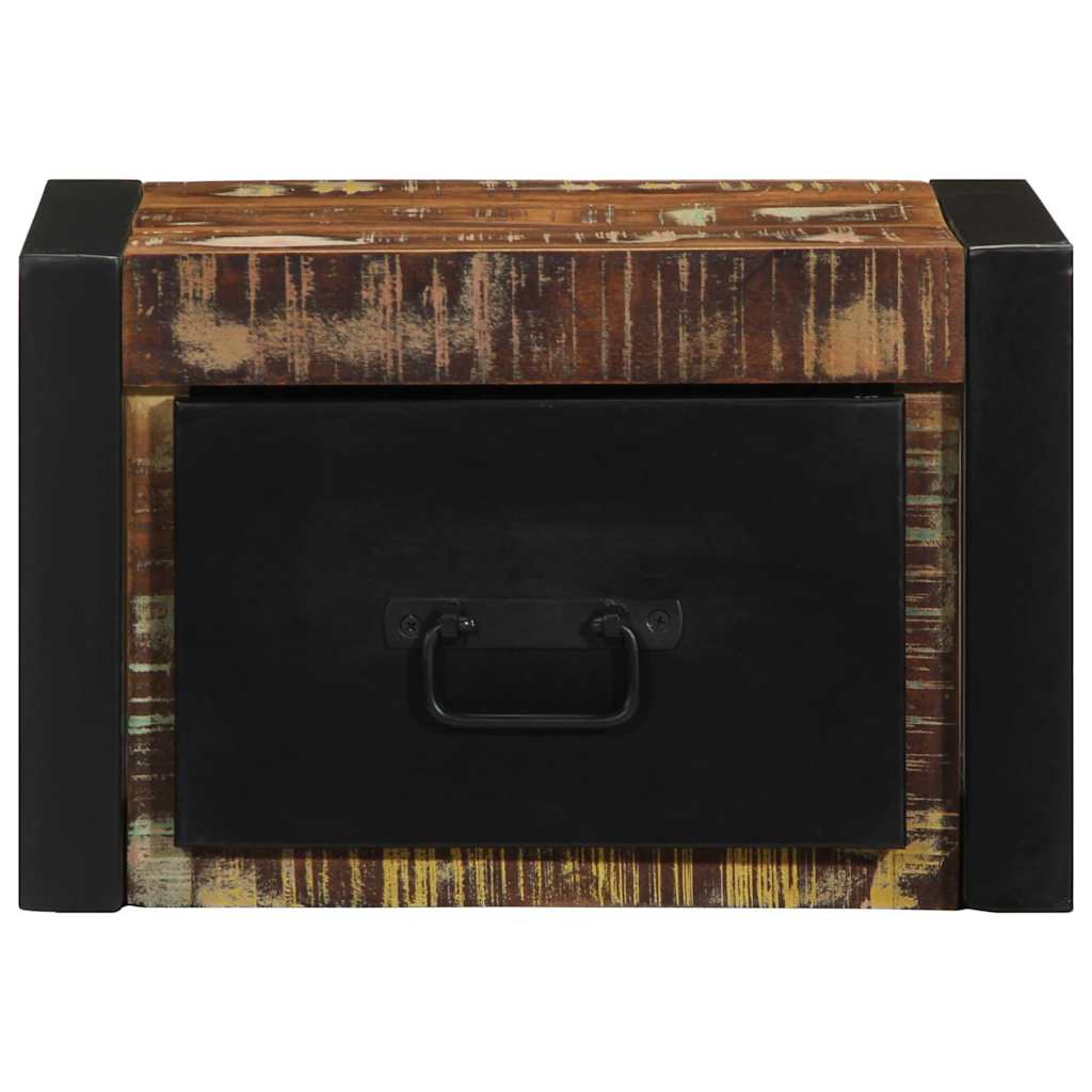 Table de chevet multicolore 40x35x25 cm bois de récupération - XIOS